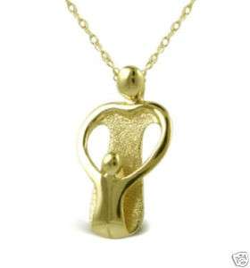   Pendant, 14K GOLD Mother and One Child, Mothers Jewelry Necklace