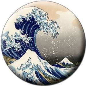  GREAT WAVE Katsushika Hokusai Pinback Button 1.25 Pin 