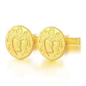 Bling Jewelry 14K Yellow Gold Coat of Arms Mens Cufflinks [Jewelry]