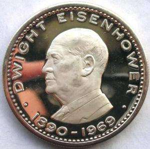 Ras Al Khaimah 1970 Eisenhower Silver Coin,Proof  