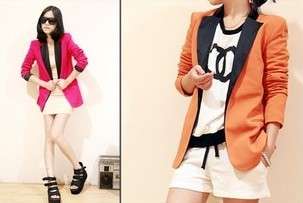 NEW Autumn Womens Fashion candy colored leisure style suit/coat 