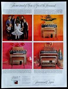 1962 Hammond Organs Spinet Models Magazine Ad  