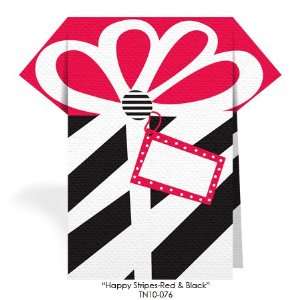  Happy Stripes Red and Black Decorative Napkins Everything 