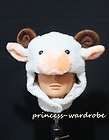 White Sheep Goat Wool Child Costume Party Warm Hat Mask