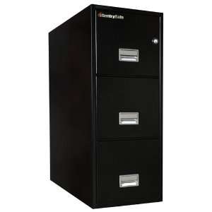    BK 31 in. 3 Drawer Insulated Vertical File   Black