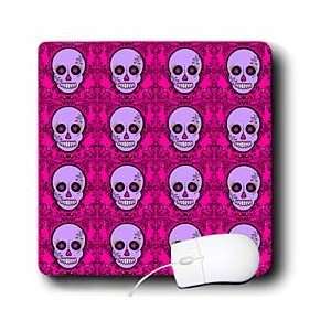   Dead Skull Día de los Muertos Sugar Skull Print Purple Pink   Mouse
