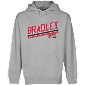  Bradley Braves Rising Bar Pullover Hoodie   Ash Sports 