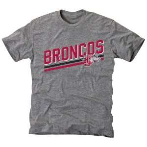  Santa Clara Broncos Rising Bar Tri Blend T Shirt   Ash 