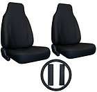 SEAT COVERS Car Truck SUV Synthetic Leather Black 5/pc (Fits Camaro)