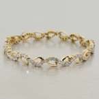 Ladies Estate 14K Yellow Gold Diamond Tennis Bracelet  