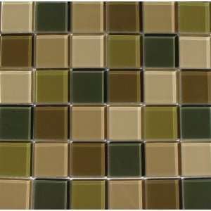   Mosaic Tile, 2 by 2 Inch Tile on a 12 by 12 Inch Mosaic Mesh, Foliage