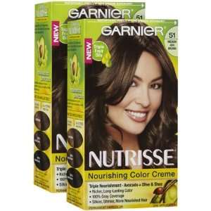  Garnier Nutrisse Level 3 Permanent Hair Creme, Medium Ash Brown 
