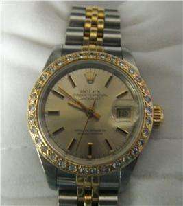 Ladies Rolex Oyster Perpetual DateJust Two Tone Jubilee *Diamond Face 