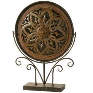 Flower Crest Hand Forged Decorative Charger 