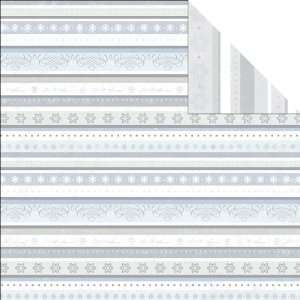   Paper 12X12 Snowflake Stripe With Foil Accents Arts, Crafts