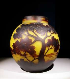 restorations signed in cameo muller fres luneville for a similar vase 