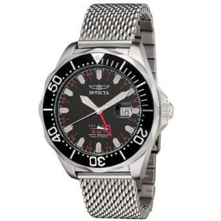 Invicta Mens 6349 Pro Diver Collection GMT Stainless Steel Mesh Watch 