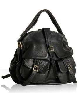Bulga black leather Helmet top handle bag  