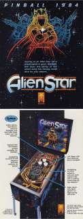 Alien Star Mylstar Pinball Mint Flyer / Brochure / Ad  
