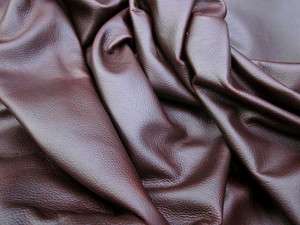   SMOKED BURGUNDY LEATHER COW HIDES Upholstery SKINS Crafts  