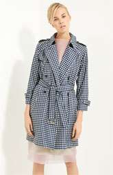 MARC JACOBS Gingham Print Coated Silk Trench Coat Was $1,795.00 Now 