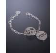 fendi silver s valentino love charm bracelet