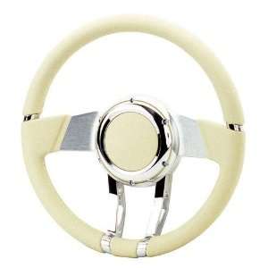   River FR20150LT Steering Wheel WaterFall 13.8in Light Brown Leather