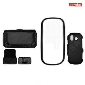  U450 Combo Black rubber feel Protective Case Faceplate Cover + Black 
