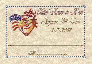 Patriotic Military Wedding Favors Seating Place Cards  