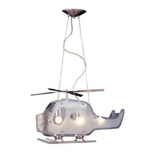 ELK Lighting 5056 3 Chopper 3 Light Ceiling Pendant in Satin Nickel 
