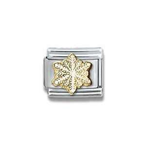  Glitter Snowflake Christmas Holiday Theme Italian Charm Jewelry