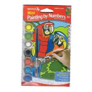  4 1/2 Inch x7 Inch Mini Paint By Number Kit   Parrot