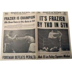    Daily News Newspaper (Its Frazier By TKO in 5th on Cover)   Sports 