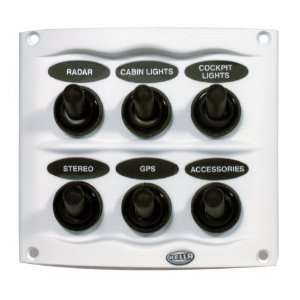  HELLA H73070131 White 2 Row 6 Way Compact Switch Panel 