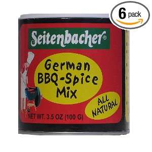 Seitenbacher German BBQ Spice Mix, 3.5 Ounce Packages (Pack of 6 