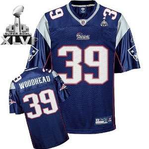 Danny Woodhead #39 Blue Superbowl XLVI New England Patriots Reebok 