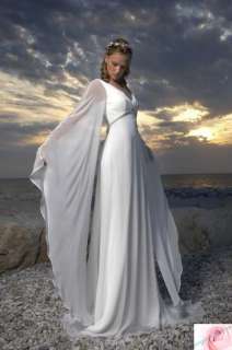 Custom Bride wedding Dress evening dress gown V neck long sleeve Ball 