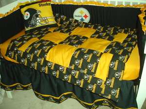 Baby Nursery Crib Bedding Set w/Pittsburgh Steelers NEW  