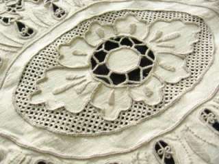   EMBROIDERY & CUTWORK 17 pc Runner/Placemat/Napkin Set ~ Italian Style