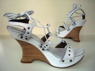 ARMAND BARASA White Womens Lace Up Sandals Shoes Sz 10  