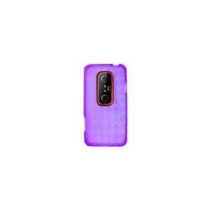  Htc Evo 3D Cell Phone Purple Candy Skin Case / Crystal 