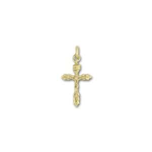  Gold Filled Leaf Crucifix Charm Arts, Crafts & Sewing
