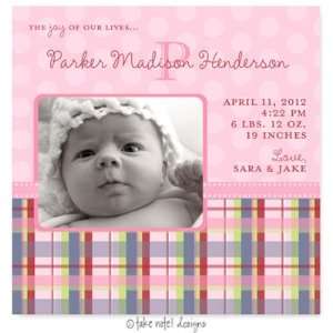   Photo Birth Announcements   Parker Madison