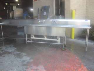 COMPARTMENT COMMERCIAL SINK WITH DRAINBOARDS 12565 restaurant 