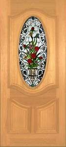 STAINED GLASS VICTORIAN STYLE ENTRY DOOR JHL21  