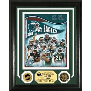   EAGLES 2008 Team Force Photo Mint w/ 2 24KT Gold coins Everything