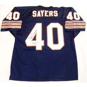  Gale Sayers Autographed Jersey   with HOF 77 Inscription 