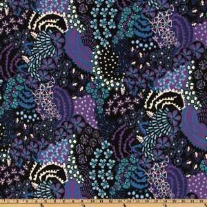   Pebble Flowers Berry/Purple Fabric By The Yard Arts, Crafts & Sewing