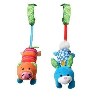   Infantino Tag Along Chimes ages 0+months Bunny and Pig Toys & Games