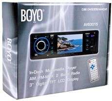 Boyo AVS3015 3 In Dash Car DVD AM/FM/CD Player, Bluetooth, USB 